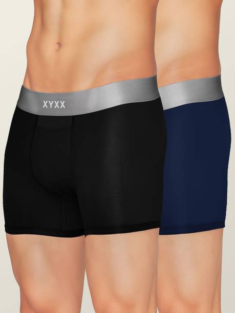 Pack of 2 Illuminati Intellisoft Micro Modal Color Blocked Solid Men Trunk
