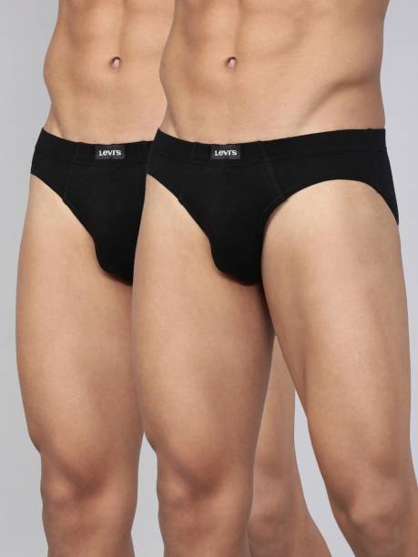 Pack of 2 Contoured Double Pouch, Tag Free & Smartskin Technology Style# 011 Comfort Solid Men Brief