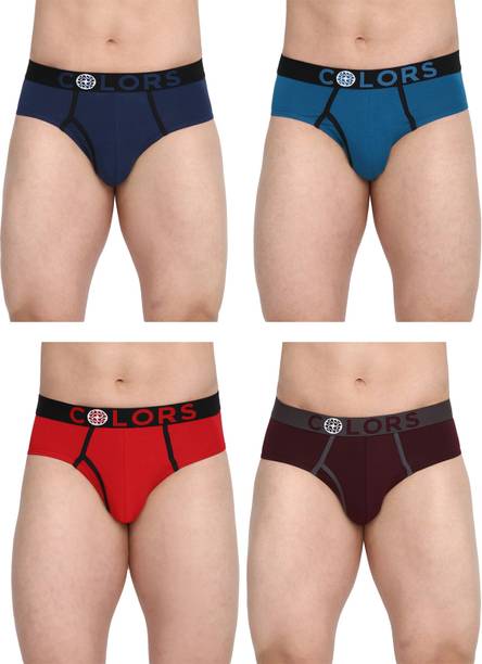 COLORS by Rupa Frontline Pack of 4 Solid Men Brief