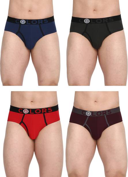 COLORS by Rupa Frontline Pack of 4 Solid Men Brief