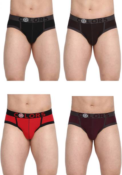 COLORS by Rupa Frontline Pack of 4 Solid Men Brief