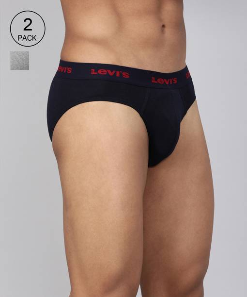 Pack of 2 Contoured Double Pouch, Tag Free Comfort & Smartskin Technology Style# 009 Neo Solid Men Brief