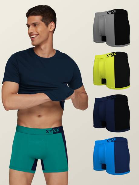 Pack of 5 Dualist Intellisoft Micro Modal Color Blocked Solid Men Trunk
