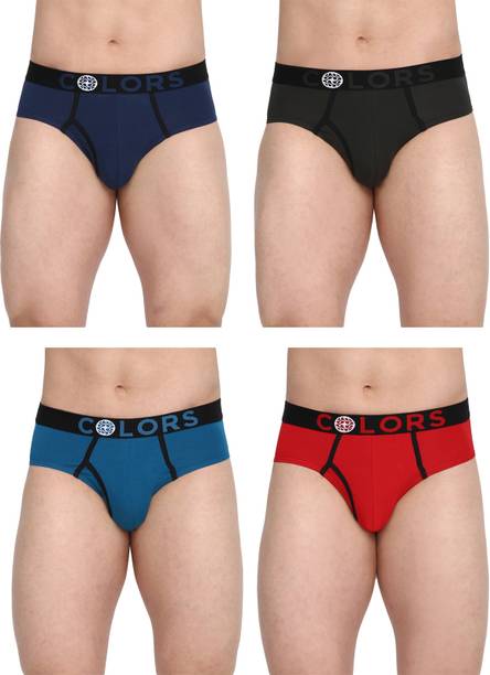 COLORS by Rupa Frontline Pack of 4 Solid Men Brief