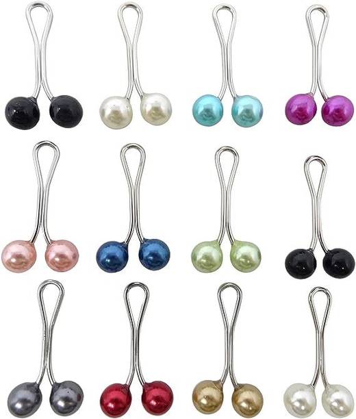 Shihen Pearl Strong Hijab pins,clips,scarf pins,shawl,scarves, Safety pin Brooch-Multi. Brooch
