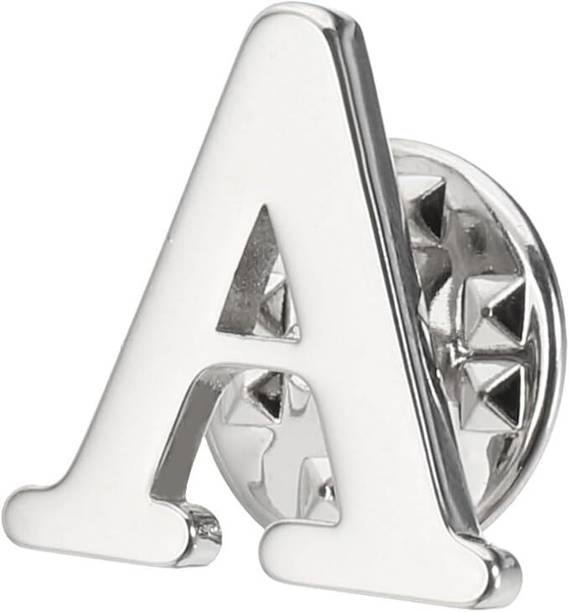 CALIXTO Letter “A” Lapel Pin Premium Polished Silver Initial Pin Badge for Coat, Hats Brooch