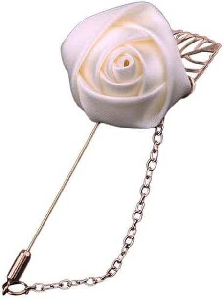 EXOTICA Fashions Luxury Rose Flower Brooch | Trendy Lapel Brooch for Men Brooch