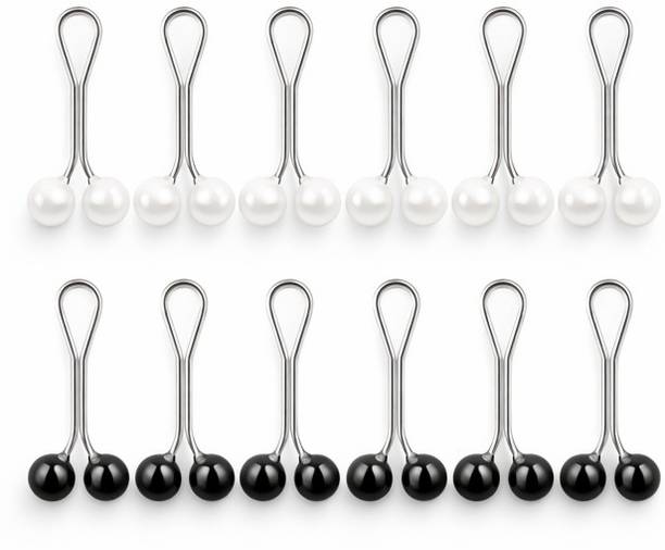 RUTPI VARIABLES 12 PCS 1Hijab Crystal Pearl Brooch Pins Headscarf Shawl Muslim Hijab Scarf Clips Brooch