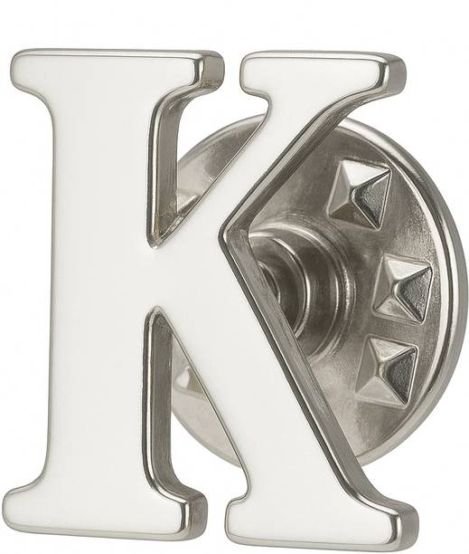 CALIXTO Letter “K” Lapel Pin Premium Polished Silver Initial Pin Badge for Coat, Hats Brooch