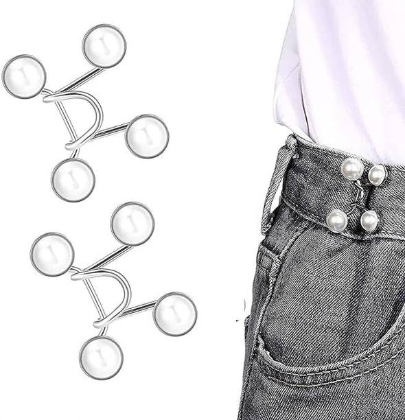 Organity Adjustable Waist Buckle for Pants, Instant Jeans Button Pins Pack Of 2 Brooch Brooch