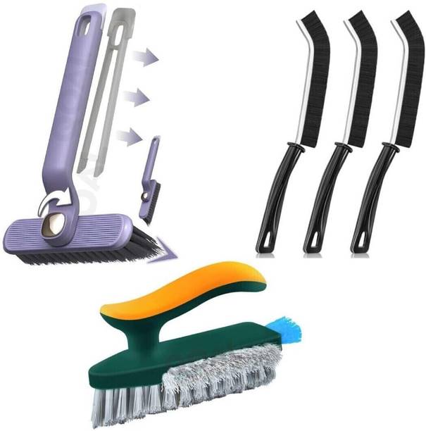 ZIVINI Rotating Crevice Cleaning Brush Multifunctional scrubbing Floor Corner Brushes Plastic Wet and Dry Brush
