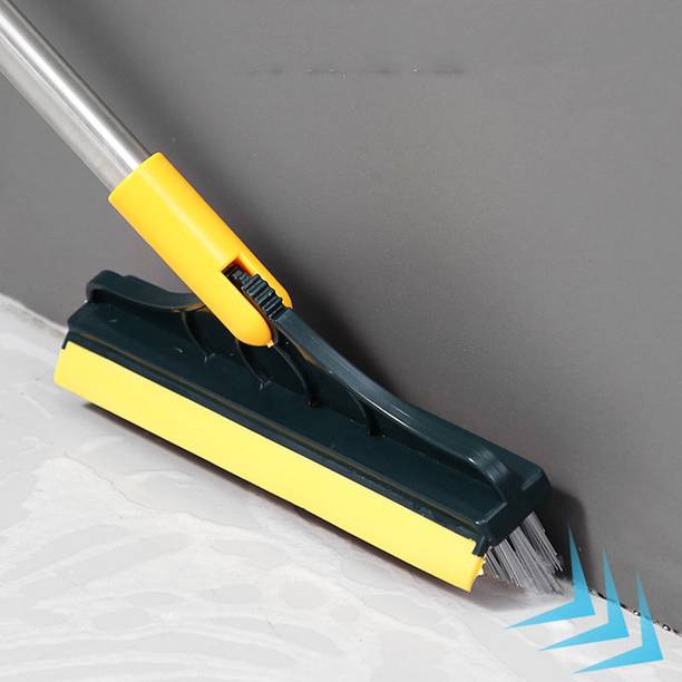 HM EVOTEK 2 in 1 Floor Scrub Brush with 120° Rotating Tile Brush Cleaning Bathroom Plastic Wet and Dry Brush