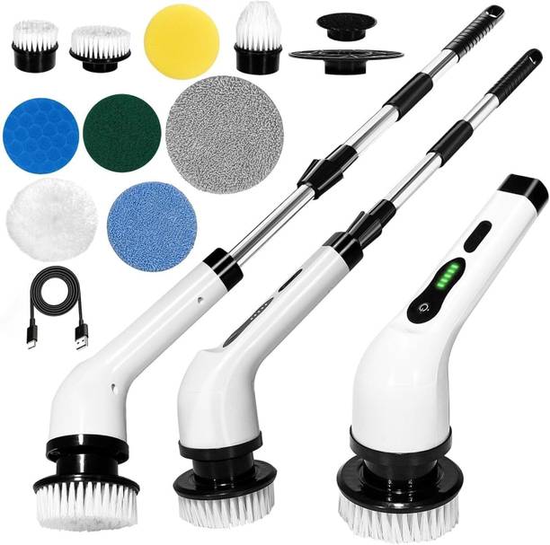 Zyora 9 in 1 Electric Spin Scrubber Silicone, Plastic Wet and Dry Brush