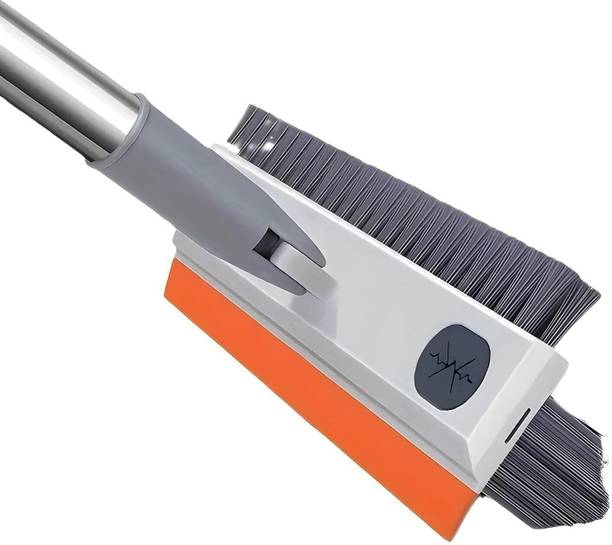 BRAND VILLA Multipurpose Telescopic Floor Wall Bathroom Cleaning Liquid Bin Scrubber Brush Microfibre Wet and Dry Brush