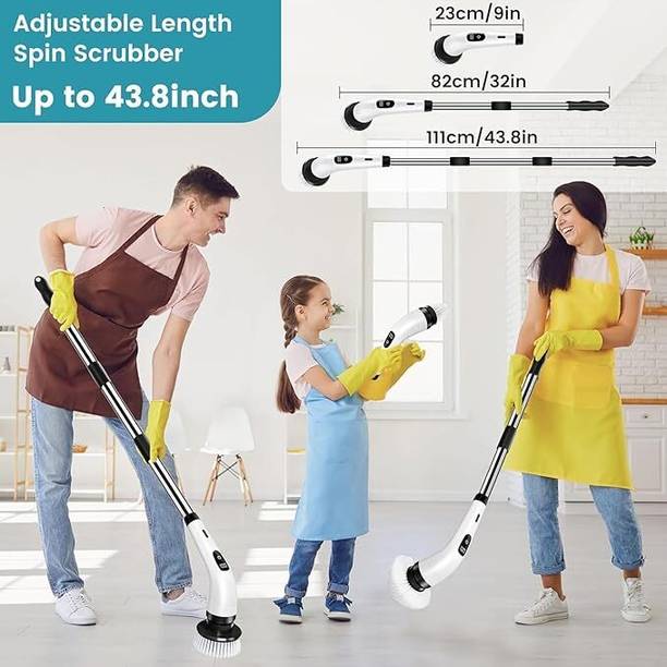 Wengonvila Electric Spin Scrubber with 9 Brush Heads – Cordless Bathroom & Floor Cleaner Cleaning Brush