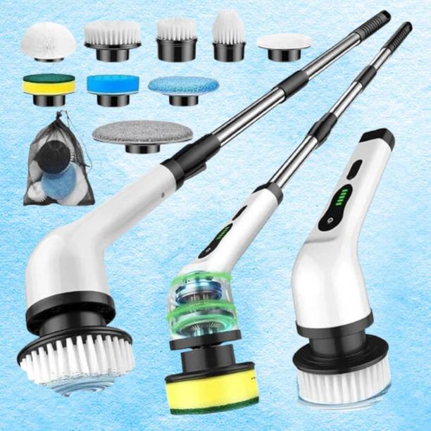 BVENTERPRISE Electric Spin Scrubber for Bathroom Floor Cleaning Plastic Dry Brush