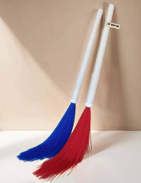 Xy Decor Folding Plastic Broom Ideal For Home Floor Cleaning, Plastic Phool Jhaadu.-39" Plastic Wet and Dry Broom