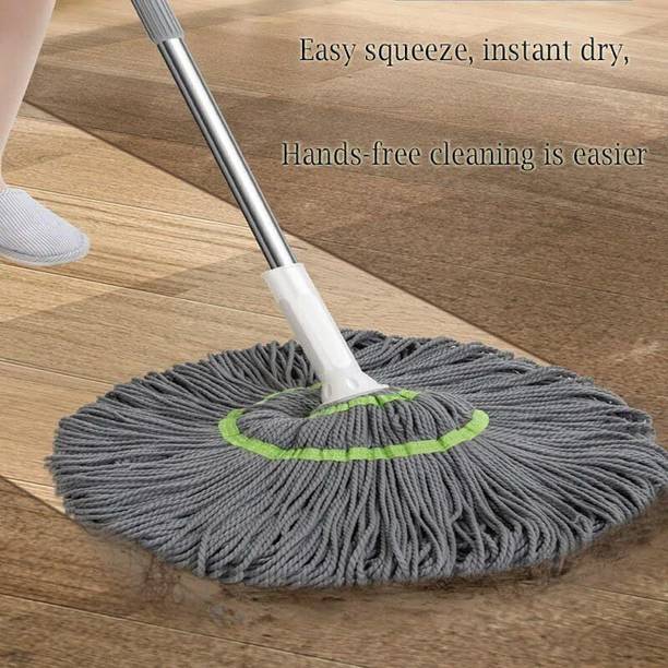 Mesmera twist mop with round head Microfibre Wet and Dry Broom