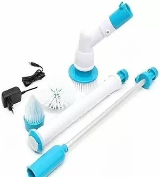 HARIVAR MART Electric Spin Scrubber Bathroom Tiles Cleaner Tool with 3 Replaceable Brushes Plastic Wet and Dry Brush