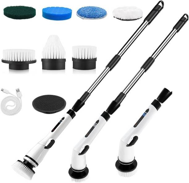 SERPLEX Cordless Scrubber 2 Speed Rechargeable Cleaning Nylon Wet and Dry Brush