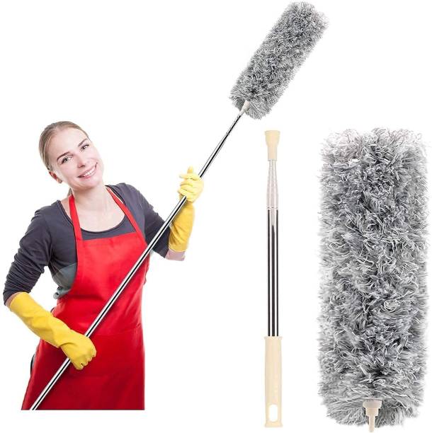 Flipkart SmartBuy Cleaning Brush Feather Microfiber Duster with Extendable Rod Dust Cleaner Wet and Dry Duster