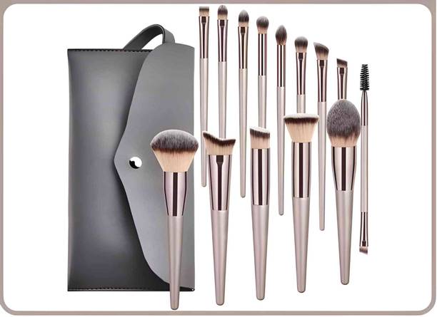 KRIVIDH Makeup Brush With Leather Pouch