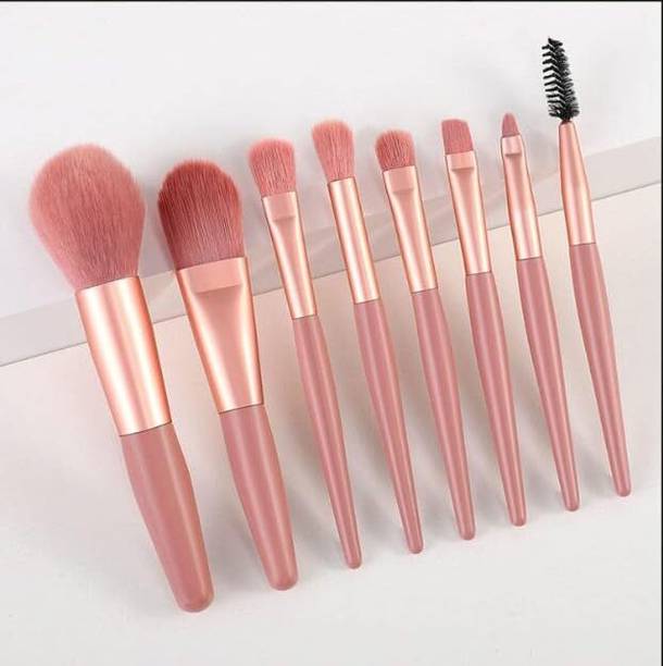 JAMBH Makeup Brushes 8 Pieces Mini Makeup Brush Set Premium Synthetic Foundation Brush