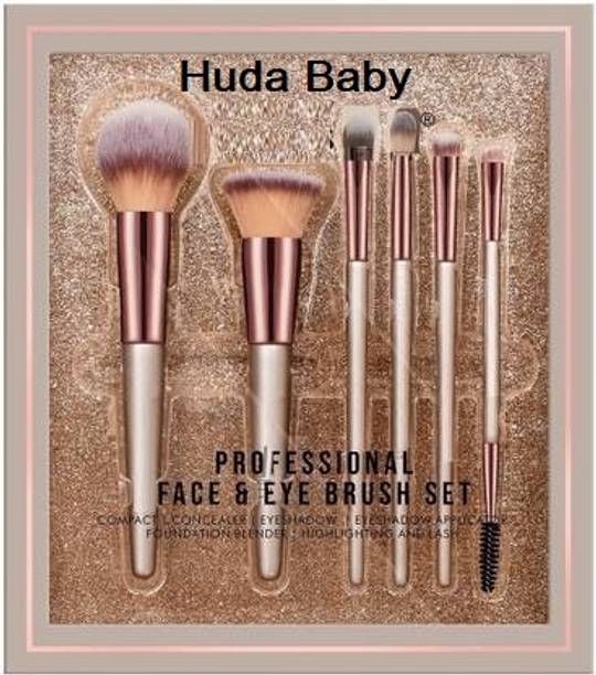 HUDA BABY Premium Synthetic Bristle Professional Face and Eye Brushes