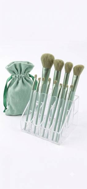 Falari 13 PCS GREEN MAKEUP BRUSH WOMEN & GIRL M2