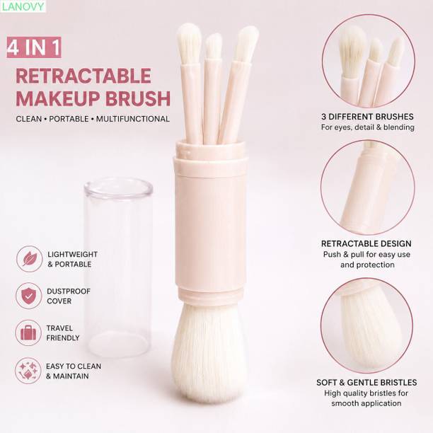 Lanovy Capsule 4-in-1 Professional Travel Makeup Brush M1780337778109