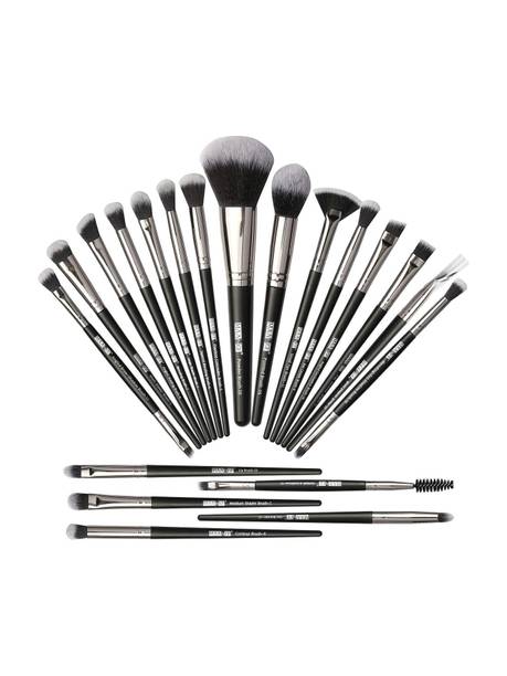 Maange Makeup Brush Set 20 Pcs Make Up Brushes Set Kit (Black Silver )