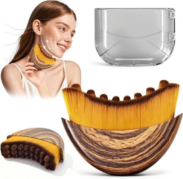 QERINKLE Facial Massage Brush for Jawline, Chin & Neck | Soft Bristles Improves Skin Glow