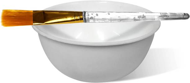 De-Ultimate Combo of Facial Mask,face Pack Transparent Handle Soft Brush with Bowl