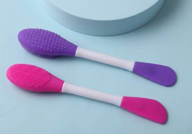 gadgetschroma Silicone Face Mask Brush & Spatula Gentle Exfoliator (Pack of 2)