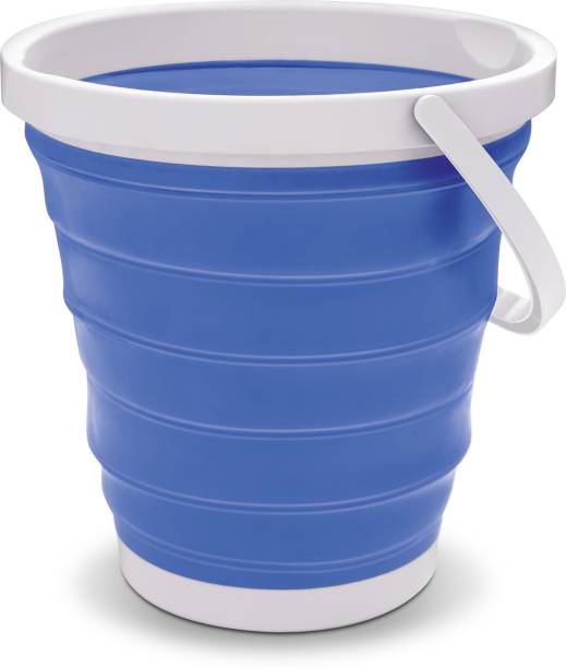 MILTON Collapsible 18 Plastic Foldable Bucket, 17 Litres, Blue 17 L Plastic Bucket