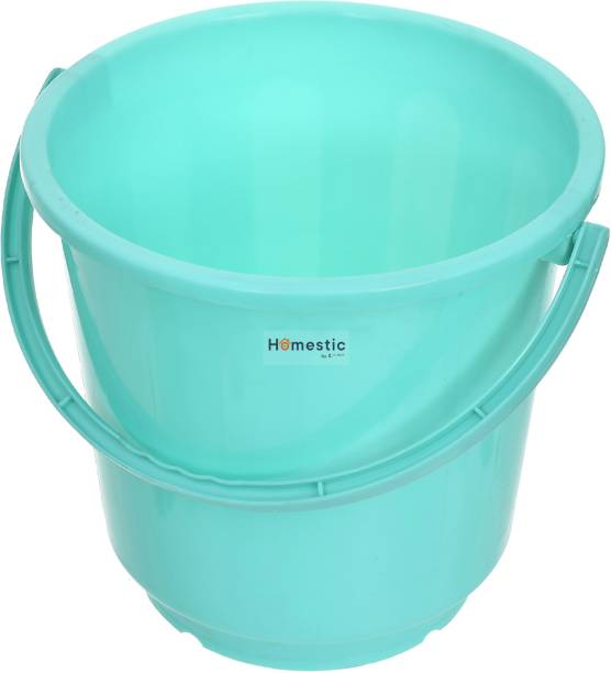 HOMESTIC Plastic Unbreakable Bucket with Handle|16 Liter|Green 16 L Plastic Bucket