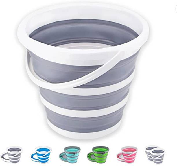 ZQBIEE Daily Use Fold able Bucket for floor Cleaning, Multi purpose fold able bucket 10 L Silicone Bucket