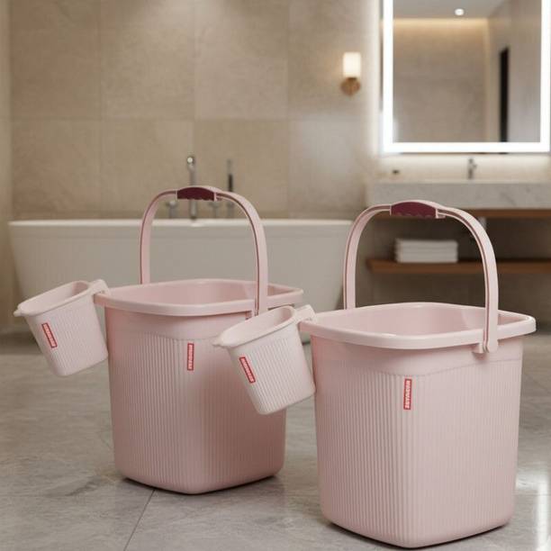 MODWARE MODWARE 2 Bucket with 2 Mug Set , Polypropylene, Premium Quality Bucket Set 18 L 18 L Polypropylene Bucket