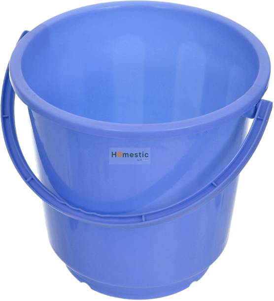 HOMESTIC Plastic Unbreakable Bucket with Handle|16 Liter|Blue 16 L Plastic Bucket