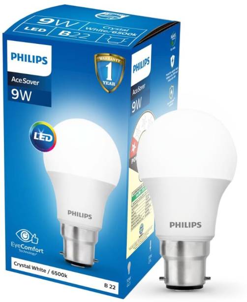 PHILIPS 9 W Round B22 LED Bulb