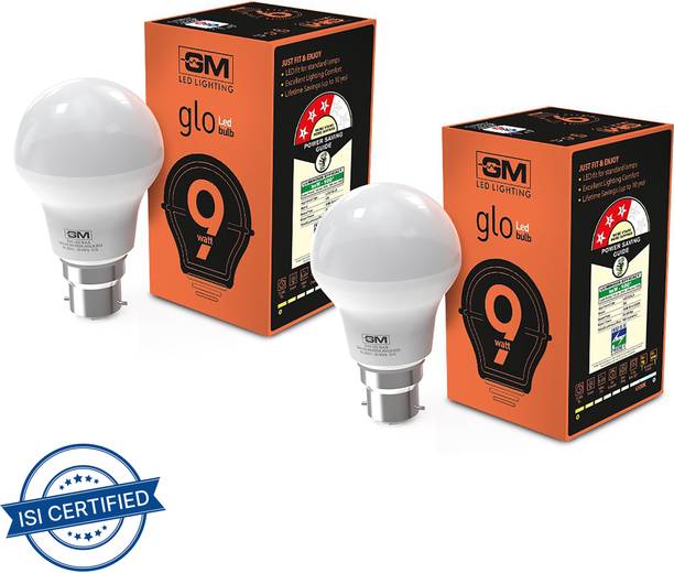 GM 9 W Basic Round B22 LED Bulb