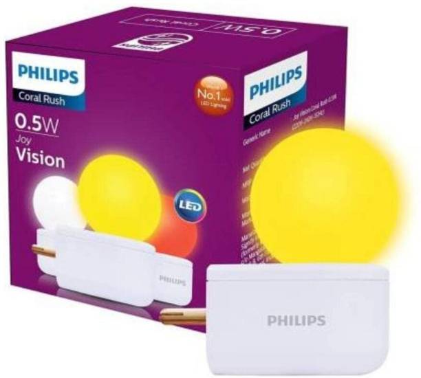 PHILIPS 0.5 W Round Plug & Play Night Bulb