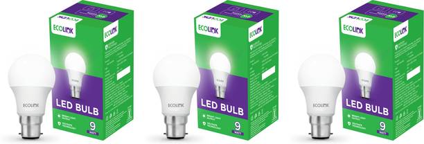 EcoLink 9 W Basic Round B22 LED Bulb