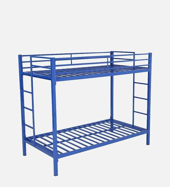 Royal Interiors Pilio Twin Over Twin Metal Bunk Beds for Kids & Adults Space-Saving Bunker Bed Metal Bunk Bed