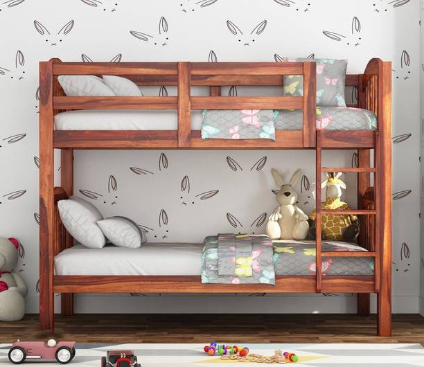 mewar furniture Solid Sheesham Wood Bunk Bed For Kids Room | Solid Wood Bunk Bed