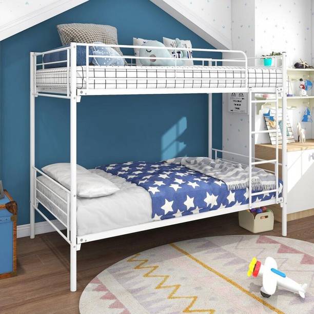 Vibrant Interior Advik White (6x3) Metal Bunk Bed