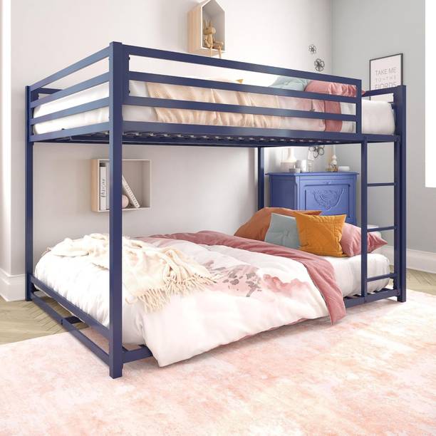 IRONIC HOUSE Metal Full Blue Bunk Bed Metal Bunk Bed