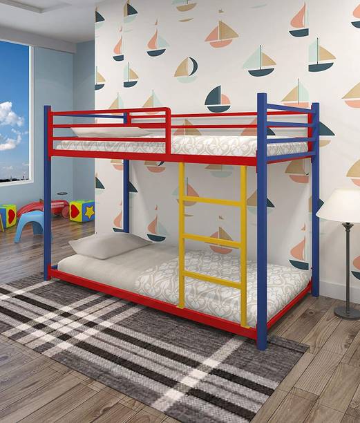 STEELWELL ®™|Trio Bunk Bed for Junior/Adult ,Sturdy Guard Rail &Ladder, Noise Free Metal Bunk Bed