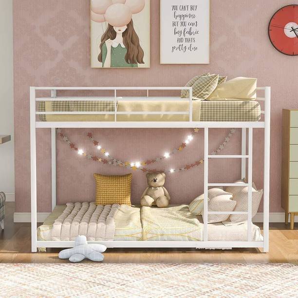 Vibrant Interior Marya White (6x3) Natural Fiber Bunk Bed