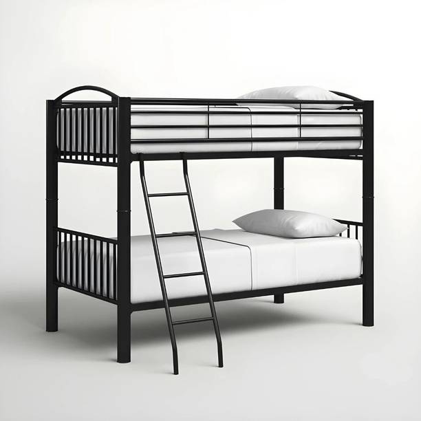 Vibrant Interior Eram Black (6x3) Metal Bunk Bed